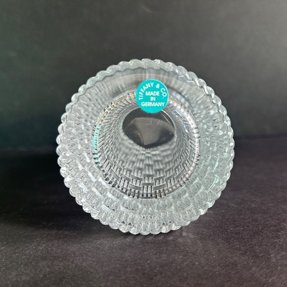 Tiffany & Co 8" Basket Weave Vase Woven Cylinder - NEW w/Box - Picture 5 of 8